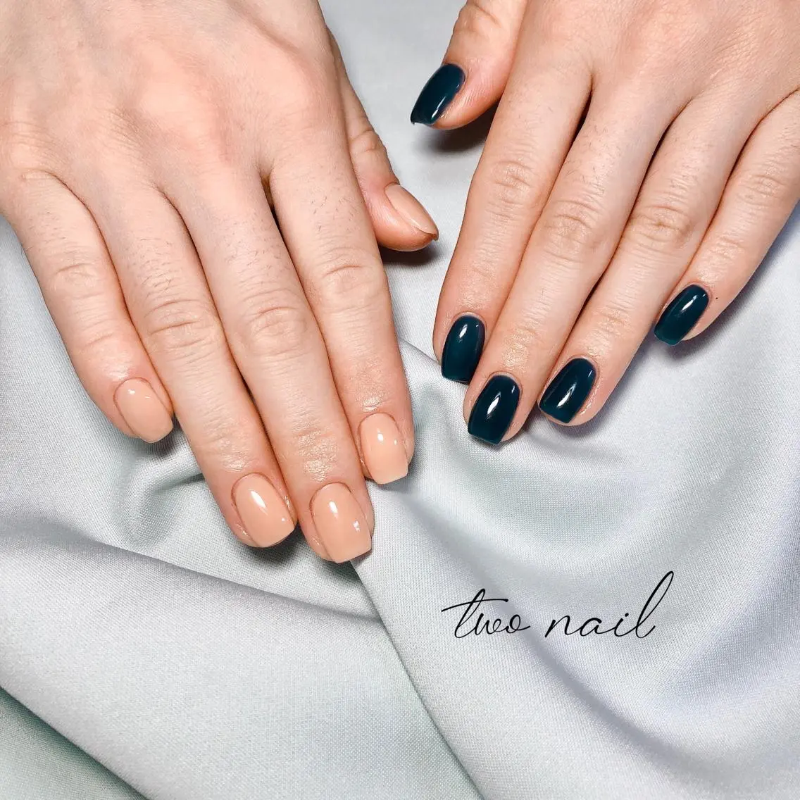 ネイル アートネイル フットネイル ハート ニュアンスネイル ホワイト ハンドネイル two nailのネイルデザイン