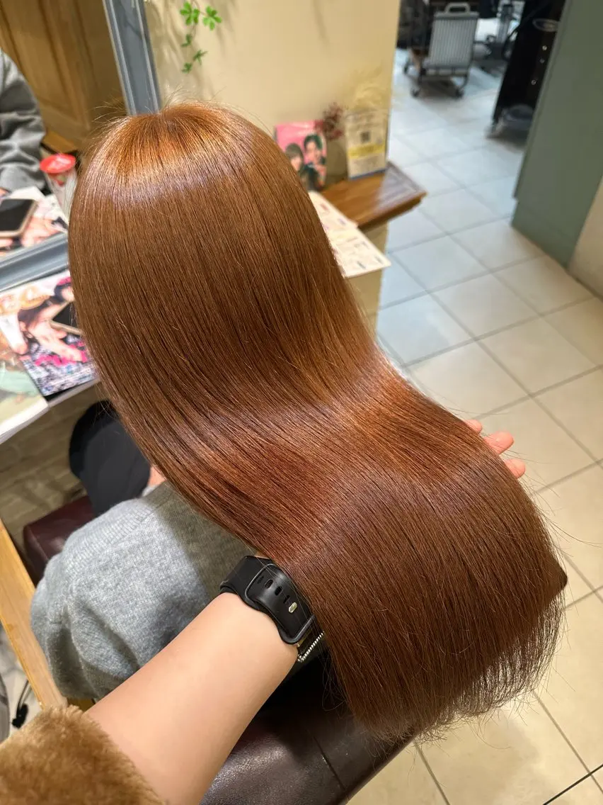 ロング カラー ベージュカラー 縮毛矯正/髪質改善 🌿/ベージュ🤎のヘアスタイル