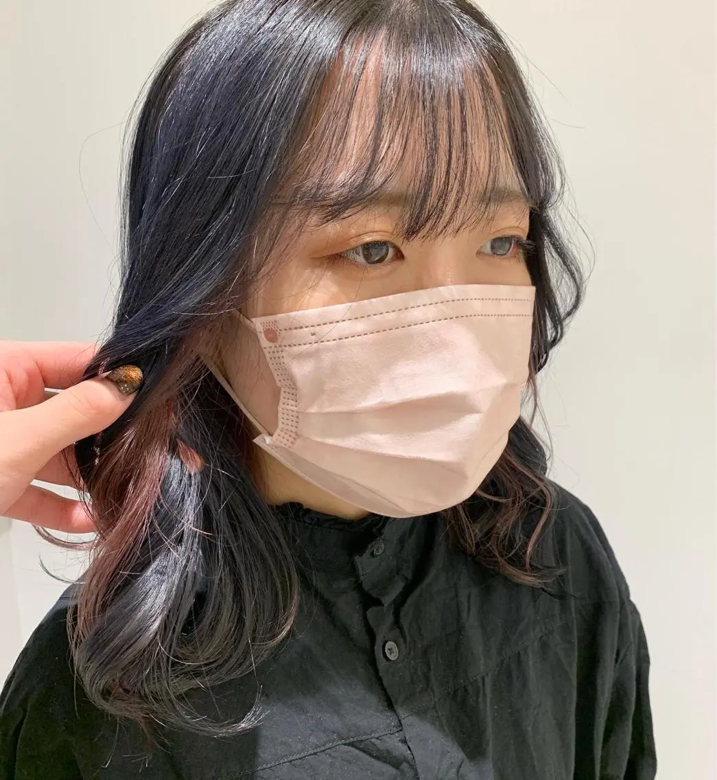 ミディアム カラー ヘアアレンジ ヘアカラー トリートメント ayumi🌈 インナーカラー🌈のヘアスタイル
