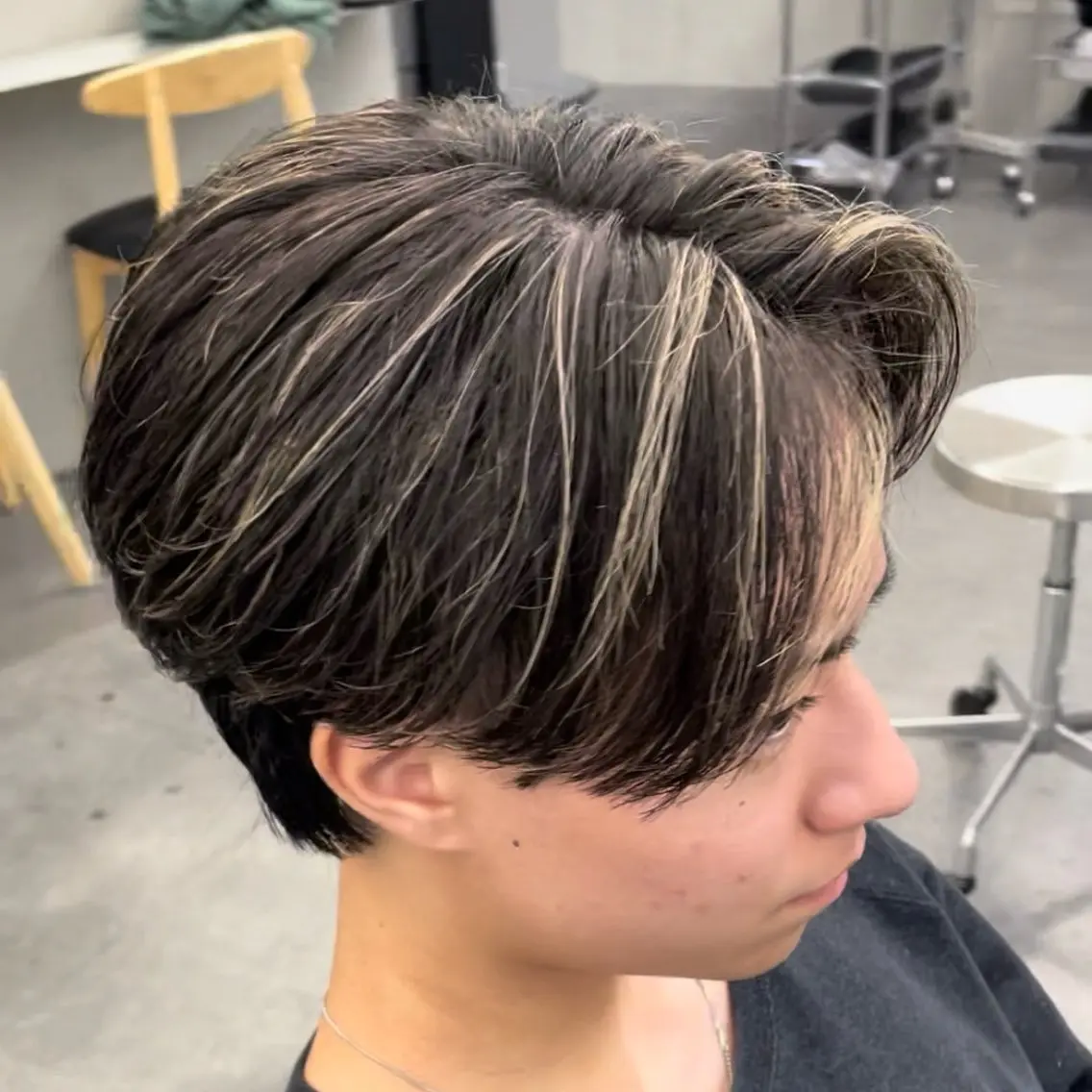 ミディアム カラー ヘアアレンジ メンズ fifth 石川 凪のヘアスタイル