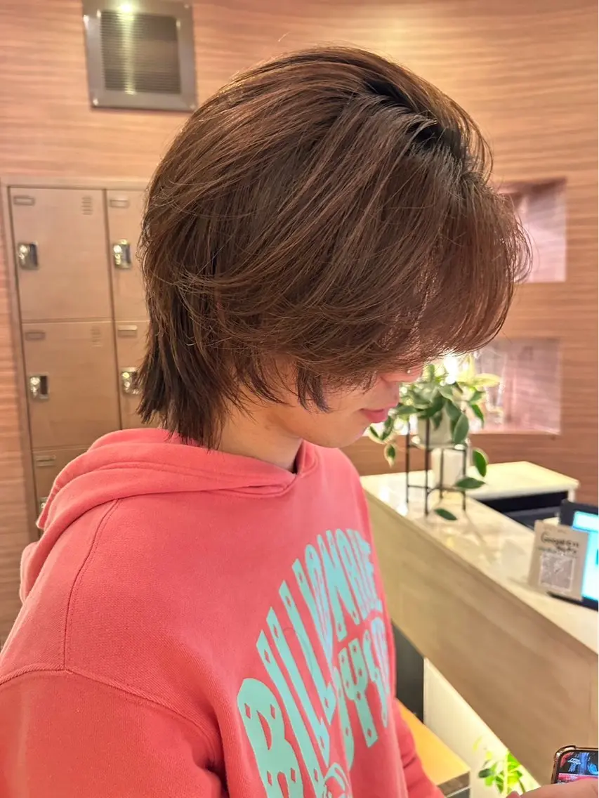 カラー メンズ ブラウンカラー ナチュラルブラウン 川邊 唯礼のヘアスタイル