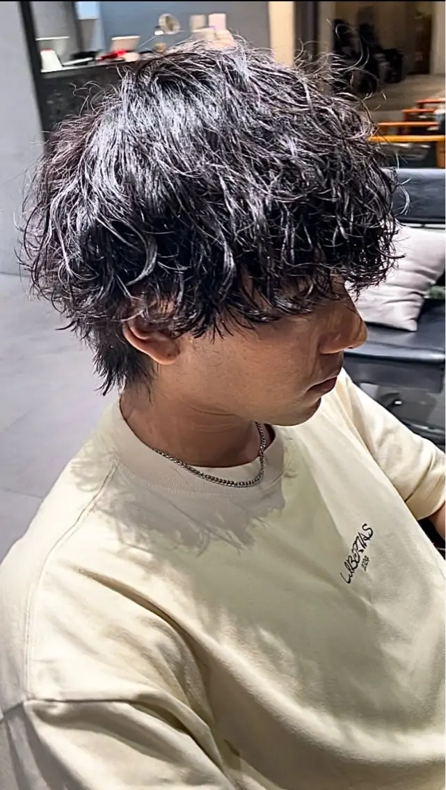 ミディアム パーマ メンズ 🔱メンズパーマ特化 🔱山下和輝のヘアスタイル