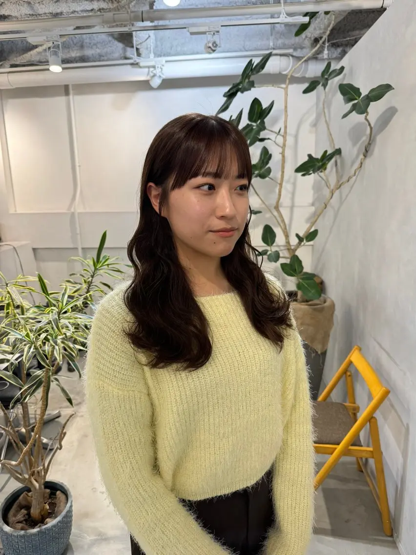 セミロング カット ヘアカラー トリートメント 新宿/顔周りカット +レイヤー=しずく♩のヘアスタイル