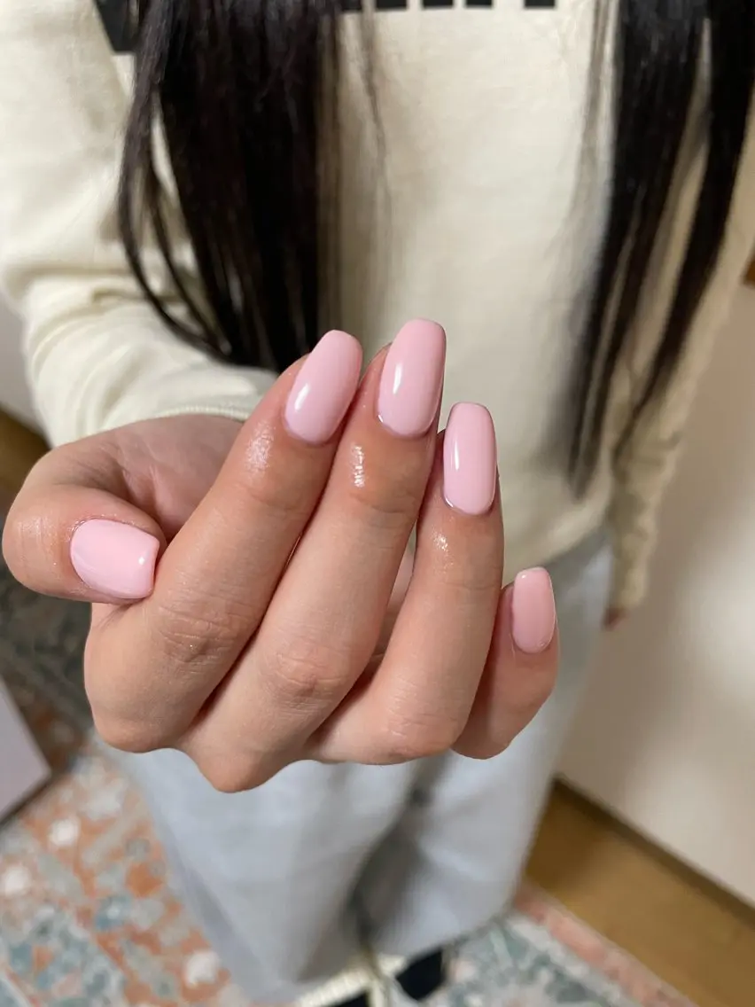 ネイル ワンカラーネイル ピンク 春ネイル ハンドネイル miinail miyuuのネイルデザイン