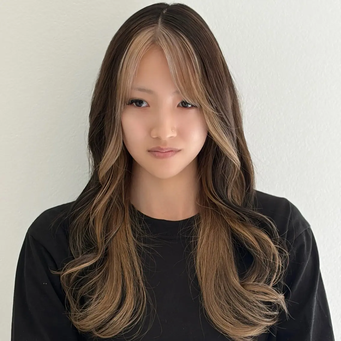 ロング カラー ブリーチ ヘアカラー レイヤー/髪質改善 aobaのヘアスタイル
