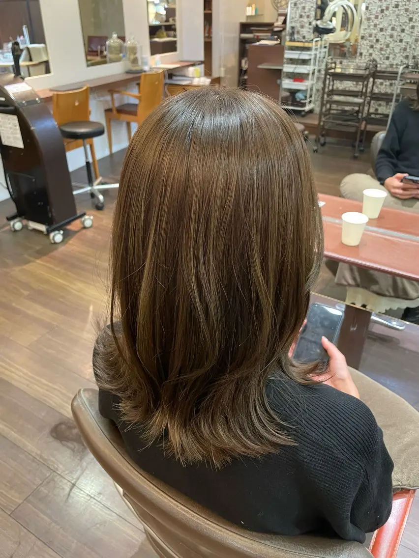 【人気No.1♡】💚カット+カラー+プチトリートメント💚 (ブリーチ毛でない方)の写真