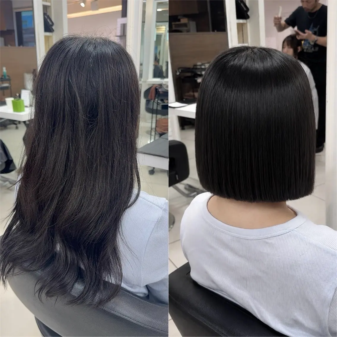 ミディアム パーマ カット 縮毛矯正 縮毛矯正指名No.1 艶カラー/SHIMAのヘアスタイル