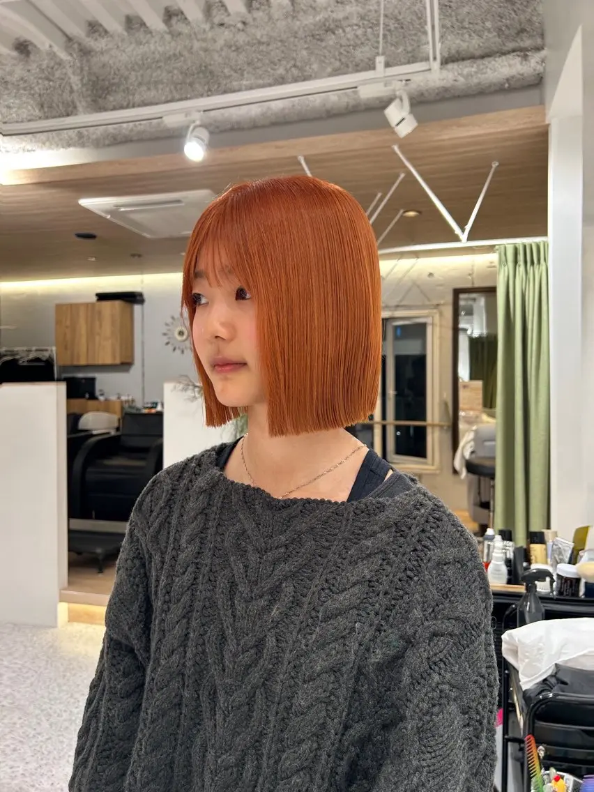 ミディアム ボブ ヘアカラー hair&eye🎀 /momoKaのヘアスタイル