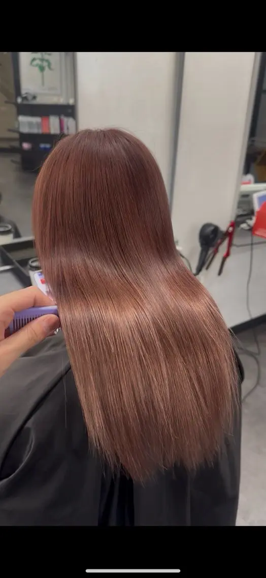 セミロング カラー ヘアアレンジ カット ヘアカラー ボブ/縮毛矯正/美髪 似合わせ/透明感カラのヘアスタイル