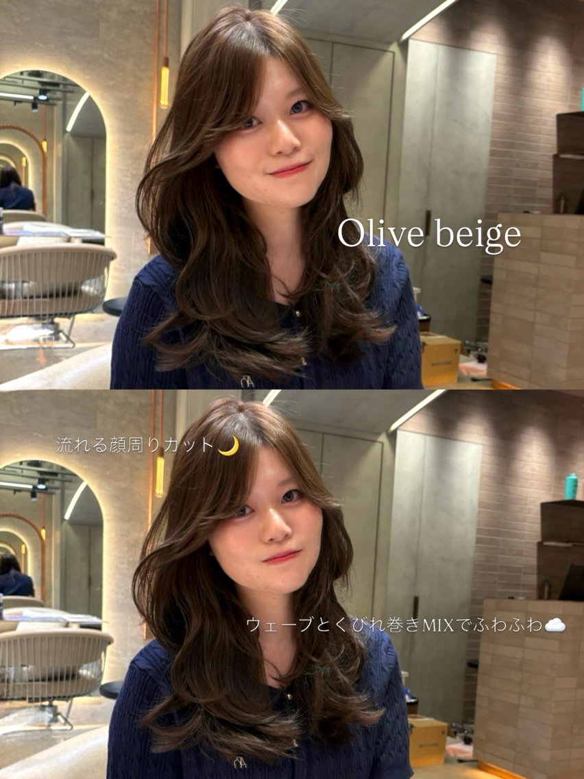 セミロング カラー ベージュカラー ブラウンカラー 透明感カラー マロンブラウン オリーブベージュ カット ヘアカラー トリートメント 顔周りカット/透明感 カラー/ゆう🤎のヘアスタイル