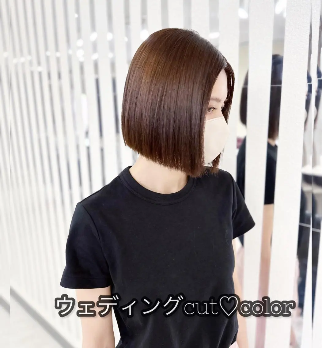 ショート カラー ボブ YURI ✨のヘアスタイル