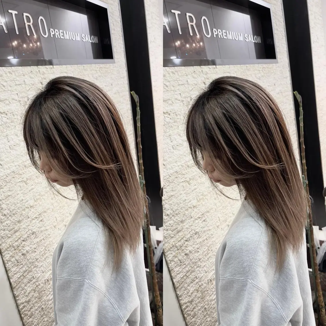 ミディアム カット ヘアカラー Y Uのヘアスタイル