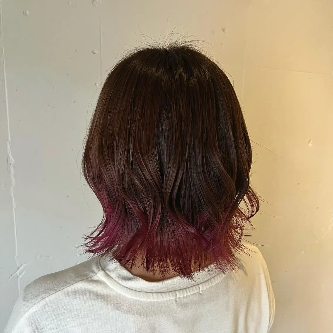 ミディアム カラー ブラウンカラー ピンクカラー カラースペシャリスト しょう🧑🏼‍🎨のヘアスタイル