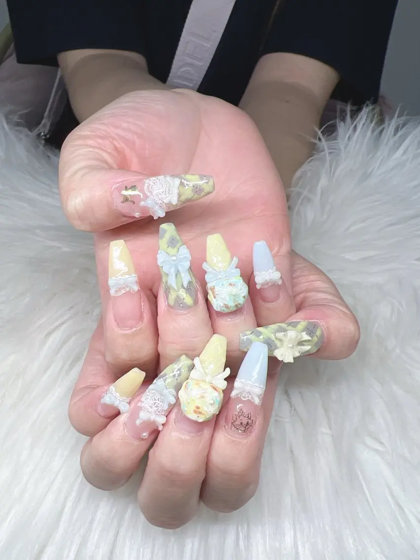 ネイル ハンドネイル Lee Nails チップ長さだし専門店のネイルデザイン