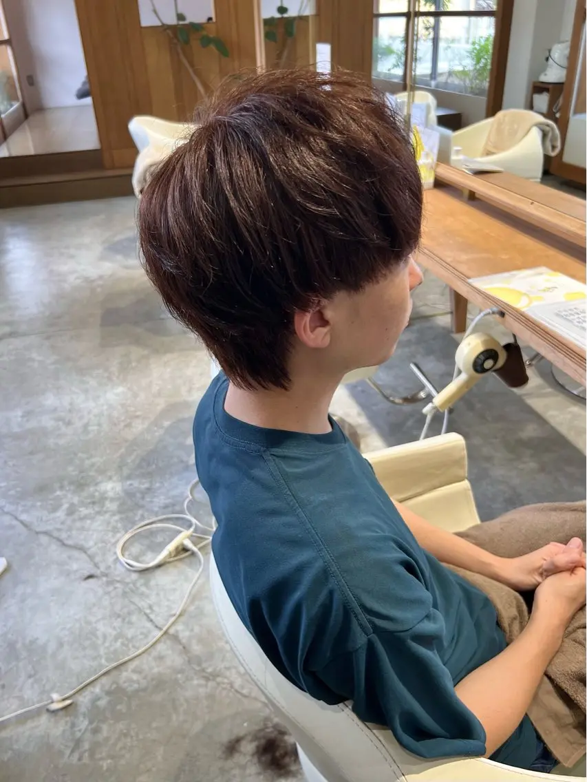 カラー メンズ ブラウンカラー ナチュラルブラウン WATANABE MISAKIのヘアスタイル