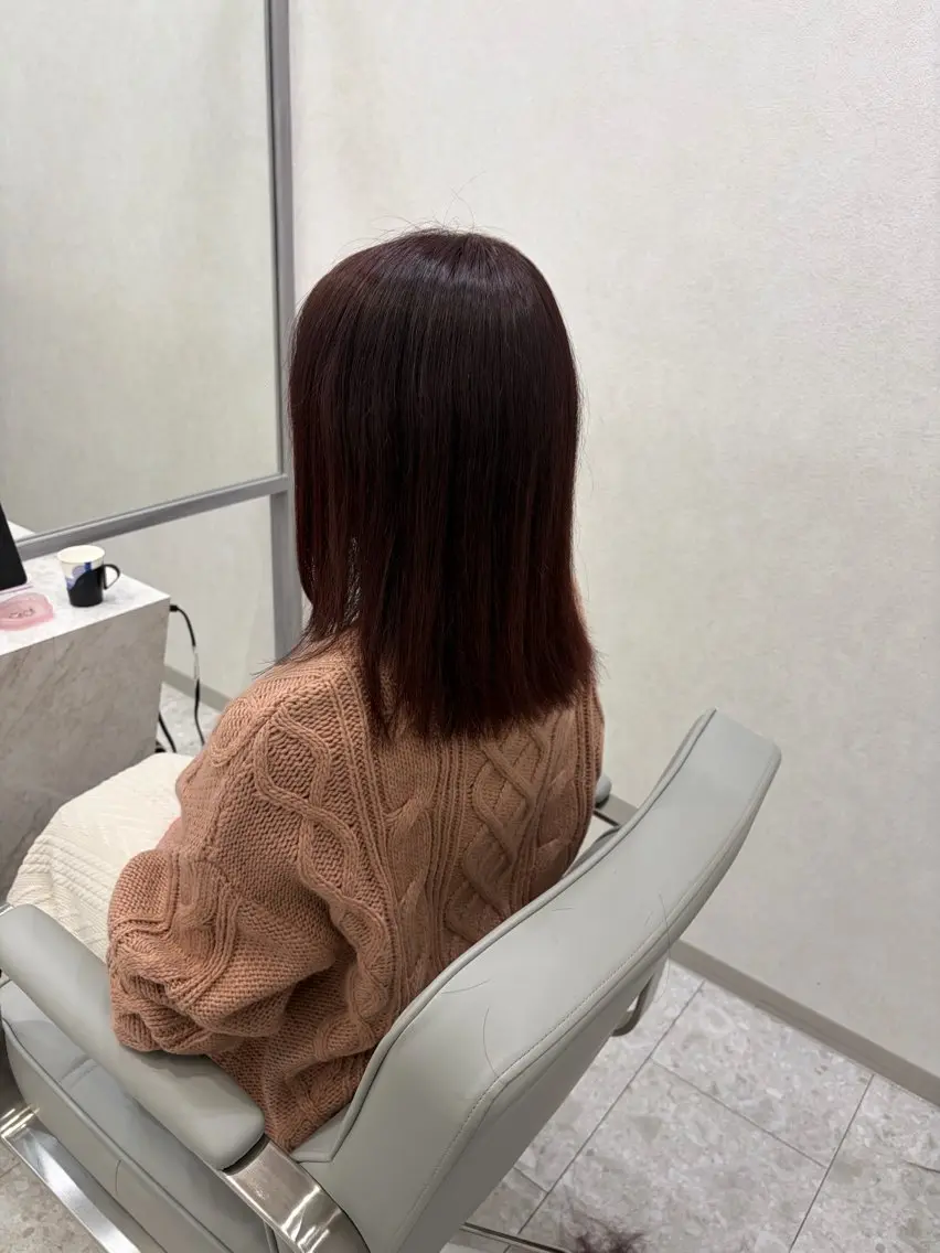 セミロング くせ毛 髪質改善 カット ヘアカラー 大人ヘア✨髪質改善 ✨艶髪＊今泉のヘアスタイル
