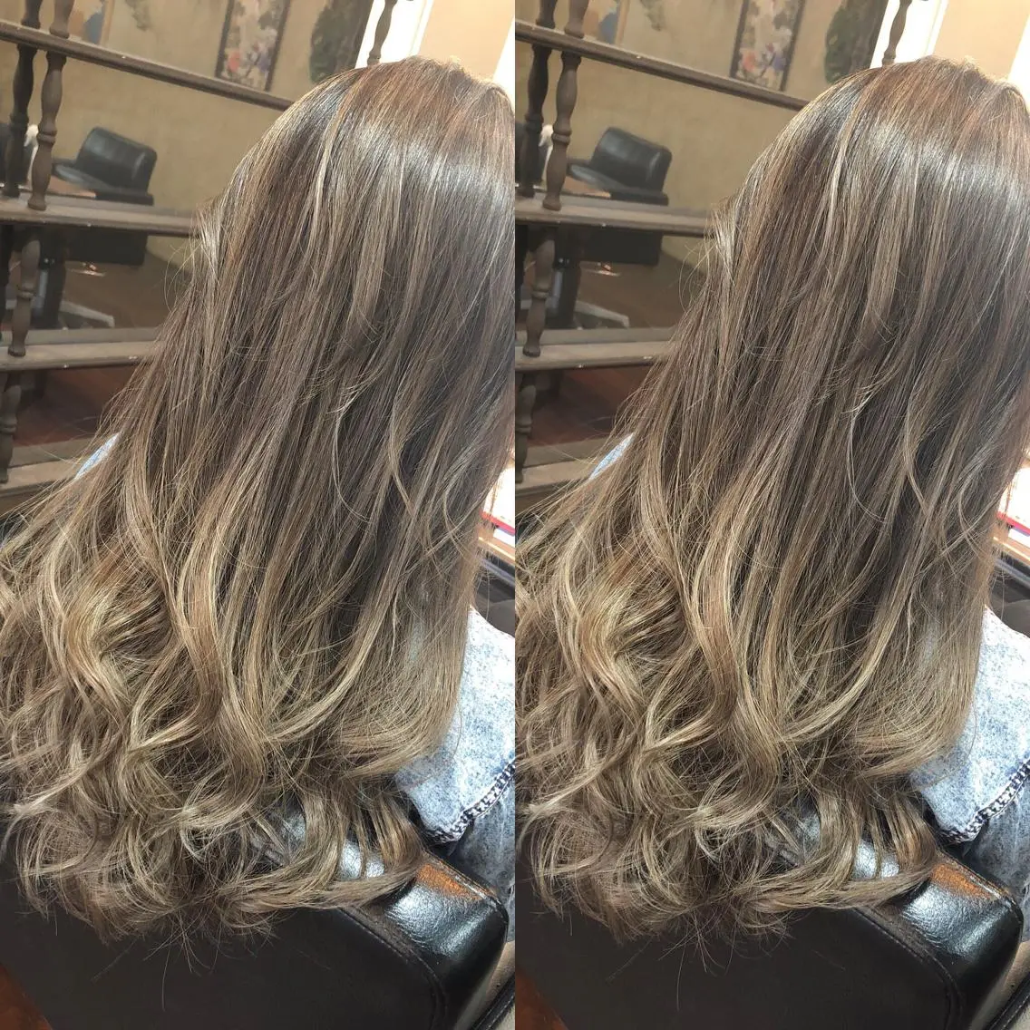 ロング カラー グラデーションカラー ハイライトカラー ハイライト 吉本 yoshimotoのヘアスタイル