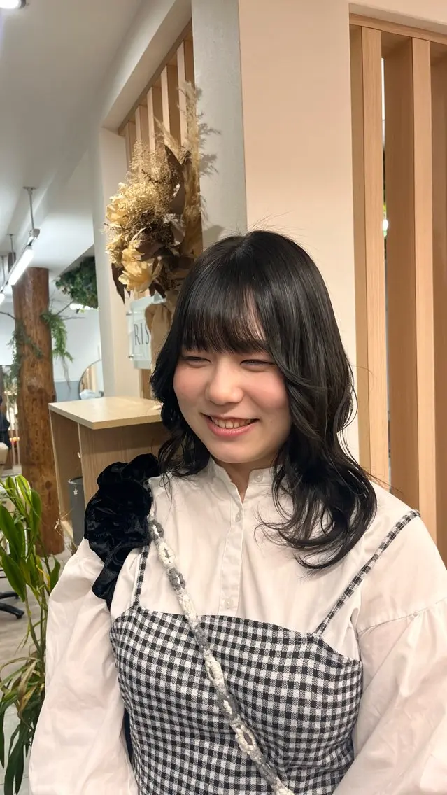 ミディアム ヘアカラー haruna🌼 暖色♡透明感カラー♡のヘアスタイル