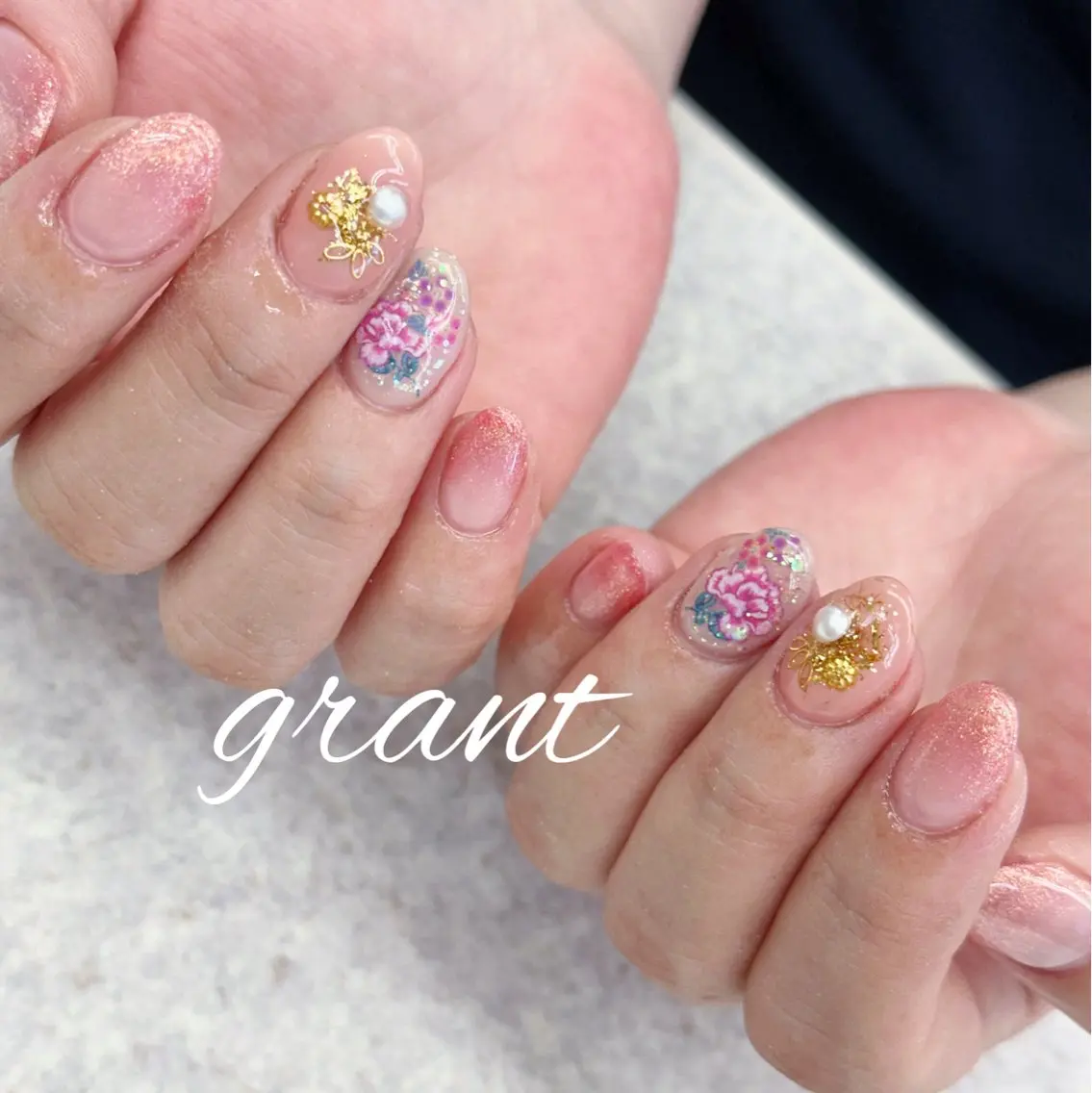 ネイル 春ネイル ハンドネイル nailsalon grantのネイルデザイン
