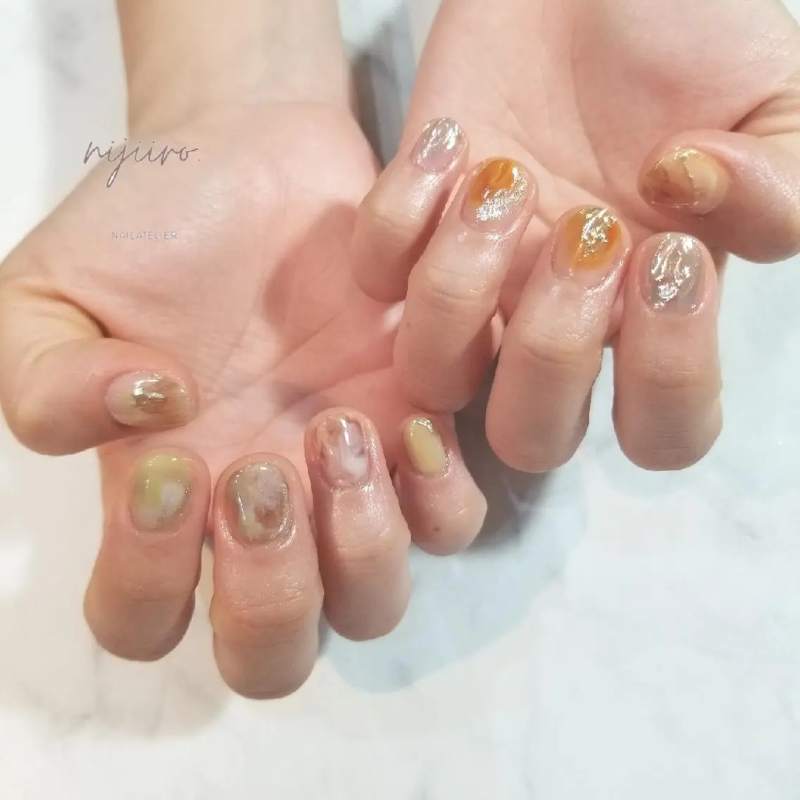ネイル ニュアンスネイル ハンドネイル nijiiro🌈 サトウのネイルデザイン
