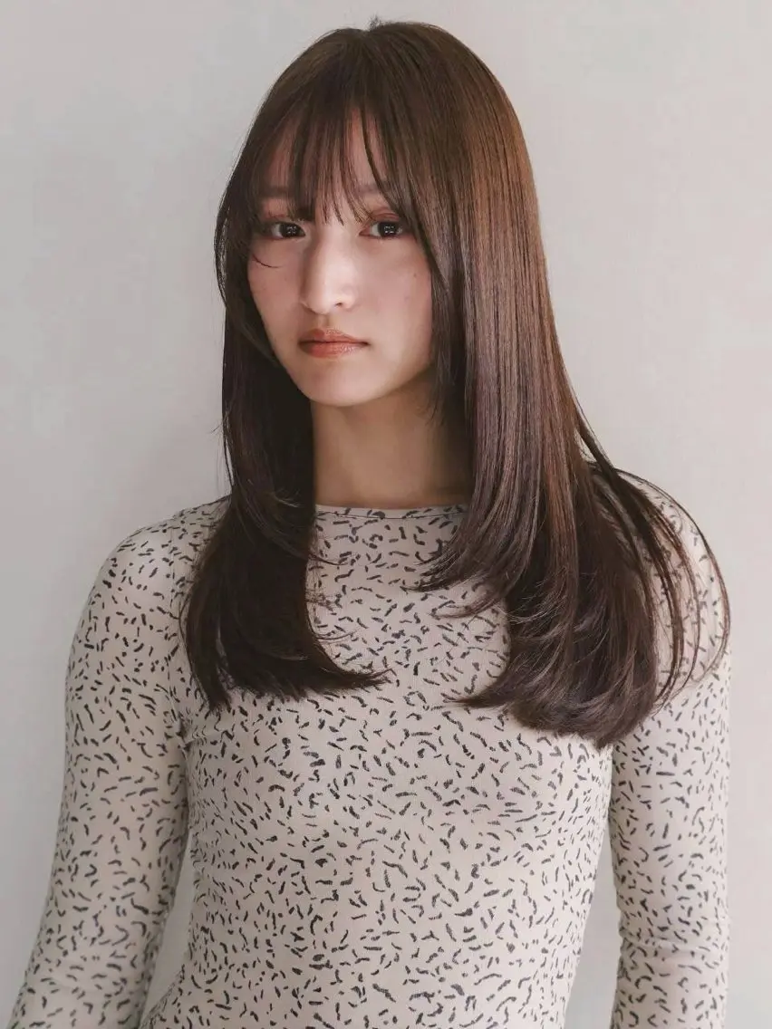 セミロング 縮毛矯正 トリートメント 髪質改善・ 縮毛矯正・清水天空のヘアスタイル