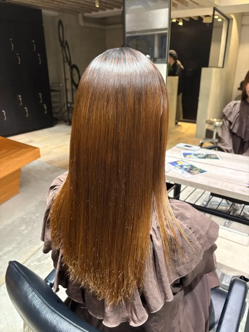 ロング カラー ヘアアレンジ 縮毛矯正 トリートメント 🫧ハイトーン×艶 カラー🫧 Rionのヘアスタイル