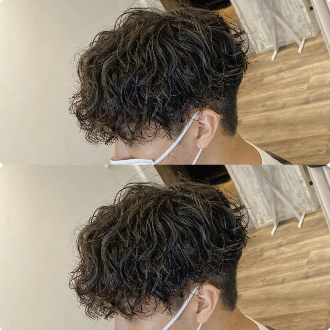 ショート パーマ メンズ 原田 涼矢のヘアスタイル