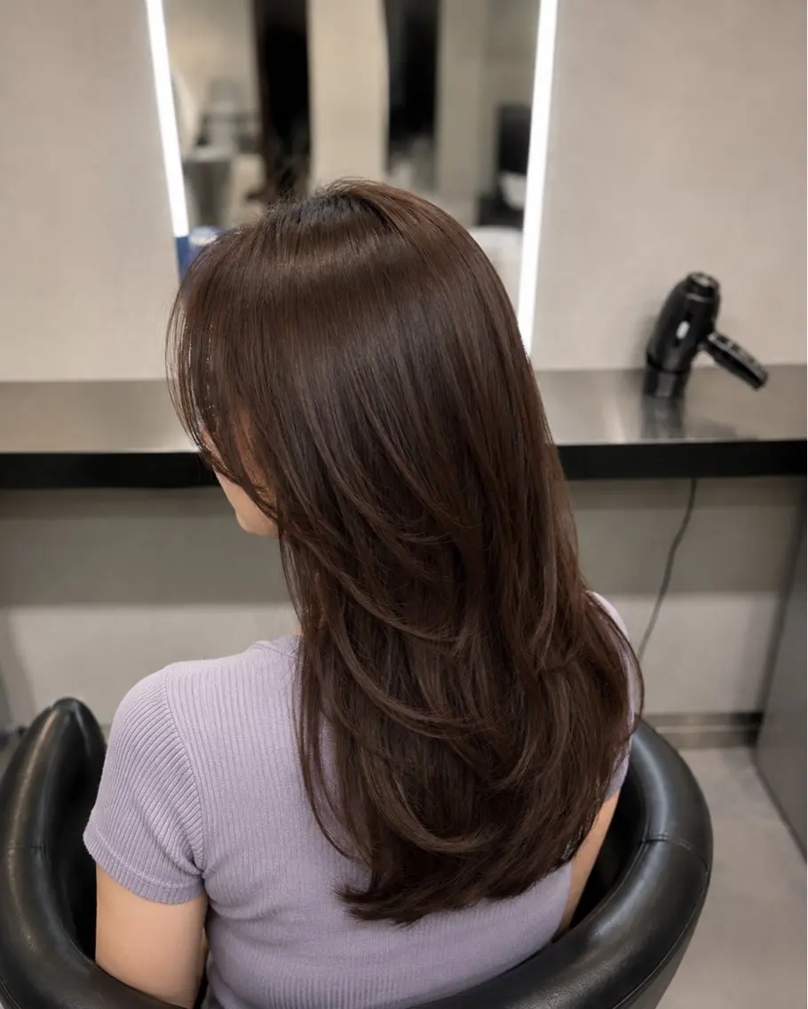 ミディアム カラー ブラウンカラー トリートメント 🌈ウルトワ水素 髪質改善naru🌈のヘアスタイル