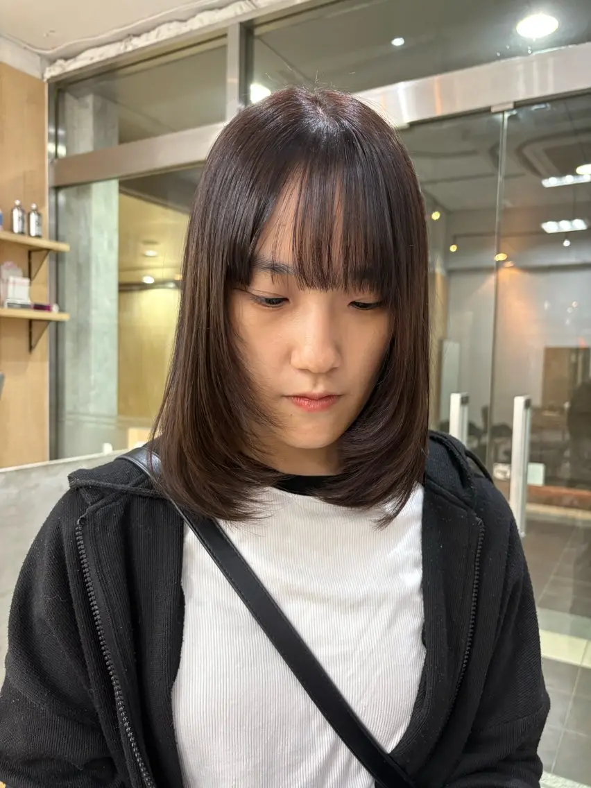ミディアム 顔周りカット カットカラー募集中/ MARI  /大宮のヘアスタイル
