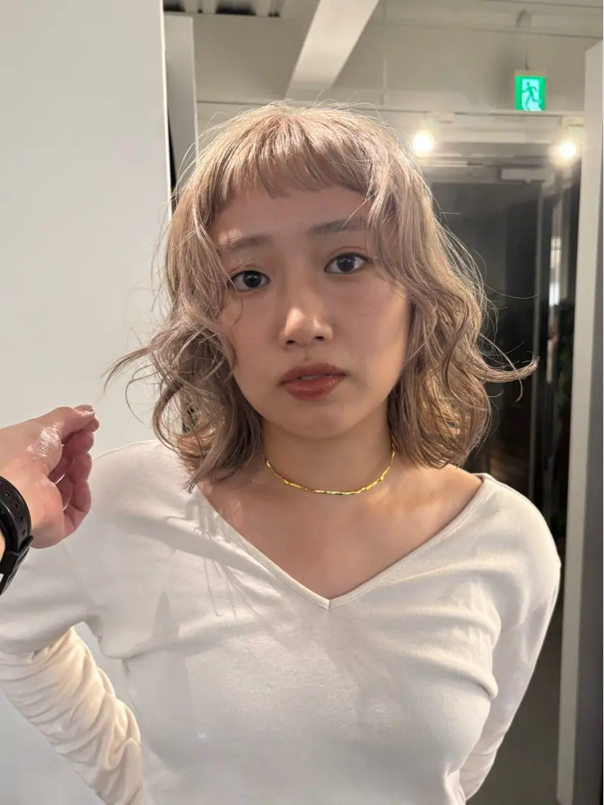 ミディアム カラー カット ヘアカラー トリートメント 村田 りょうやのヘアスタイル