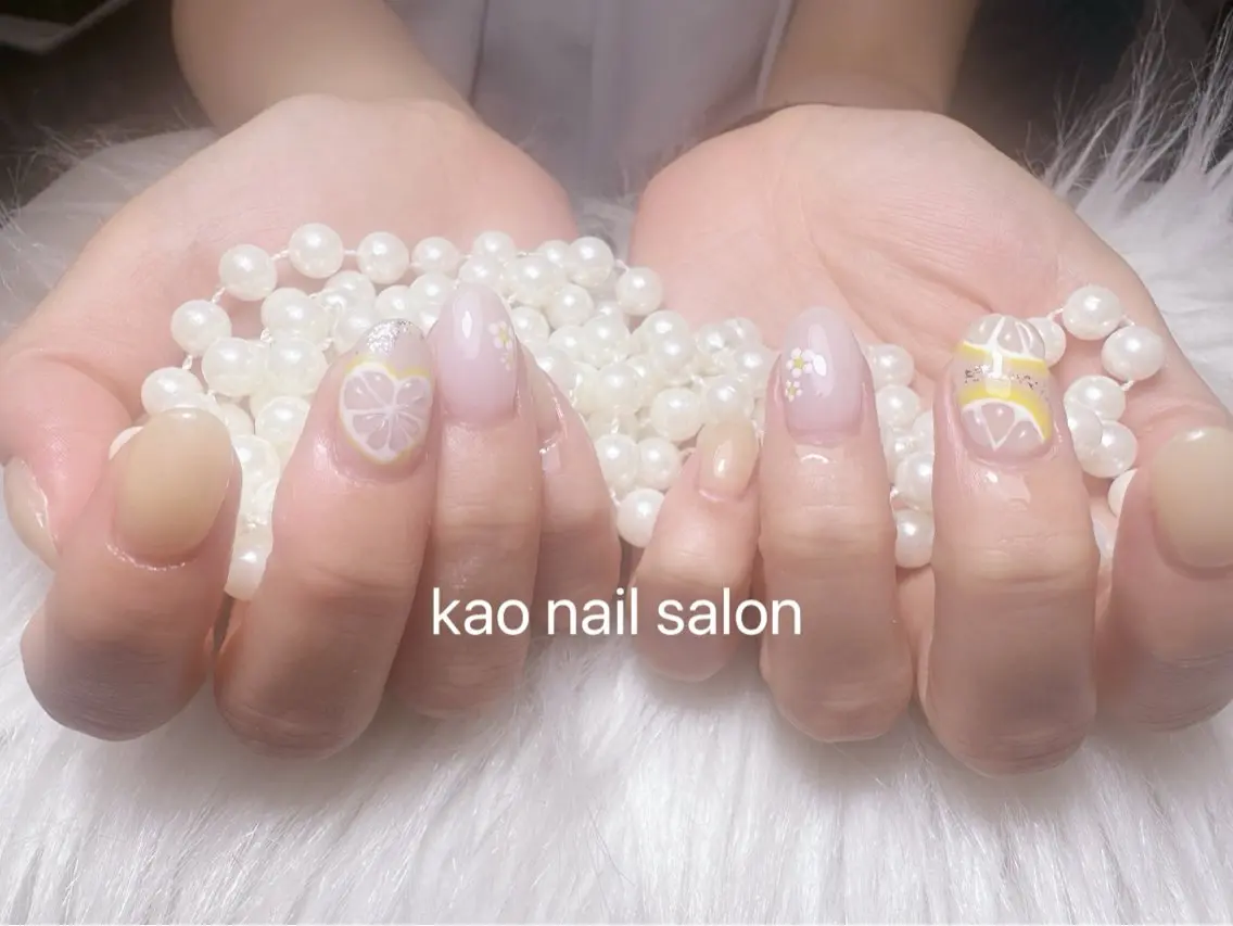 ネイル ハンドネイル kao nail マグネット/長さだしのネイルデザイン
