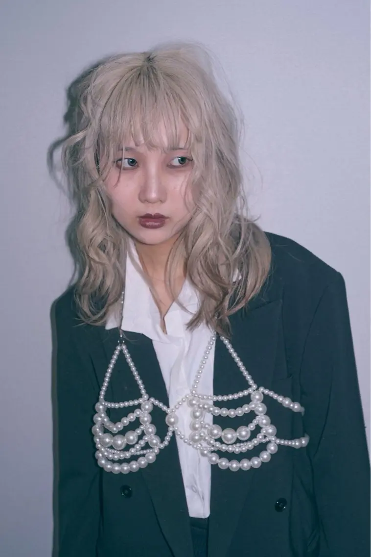 ロング ヘアカラー ブリーチモデル募集 古内柊のヘアスタイル
