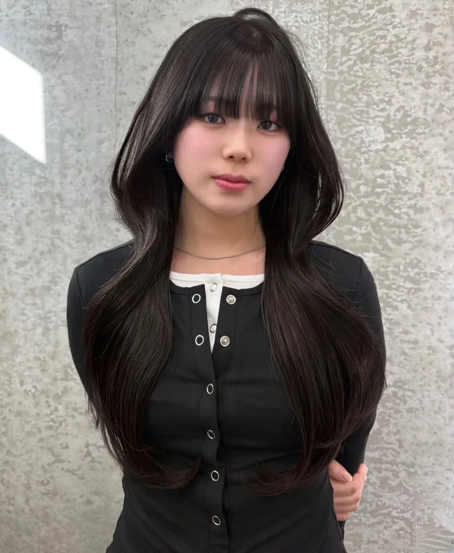 ロング ヘアアレンジ カット トリートメント ヘアセット 大宮縮毛矯正🩵 レイヤー 佐藤和のヘアスタイル