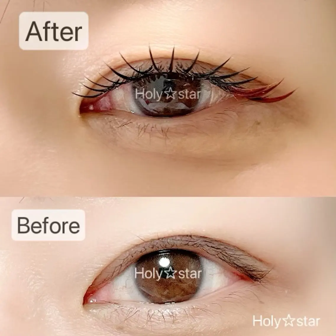マツエク・マツパ フラットラッシュ セーブル Holy☆star 【ホーリースター】のマツエク・マツパデザイン