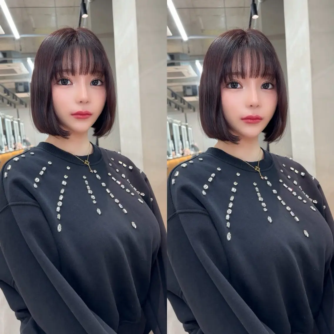 ミディアム カラー カット ヘアカラー 縮毛矯正 トリートメント ✨髪質改善特化✨副 店長椎葉信乃介のヘアスタイル