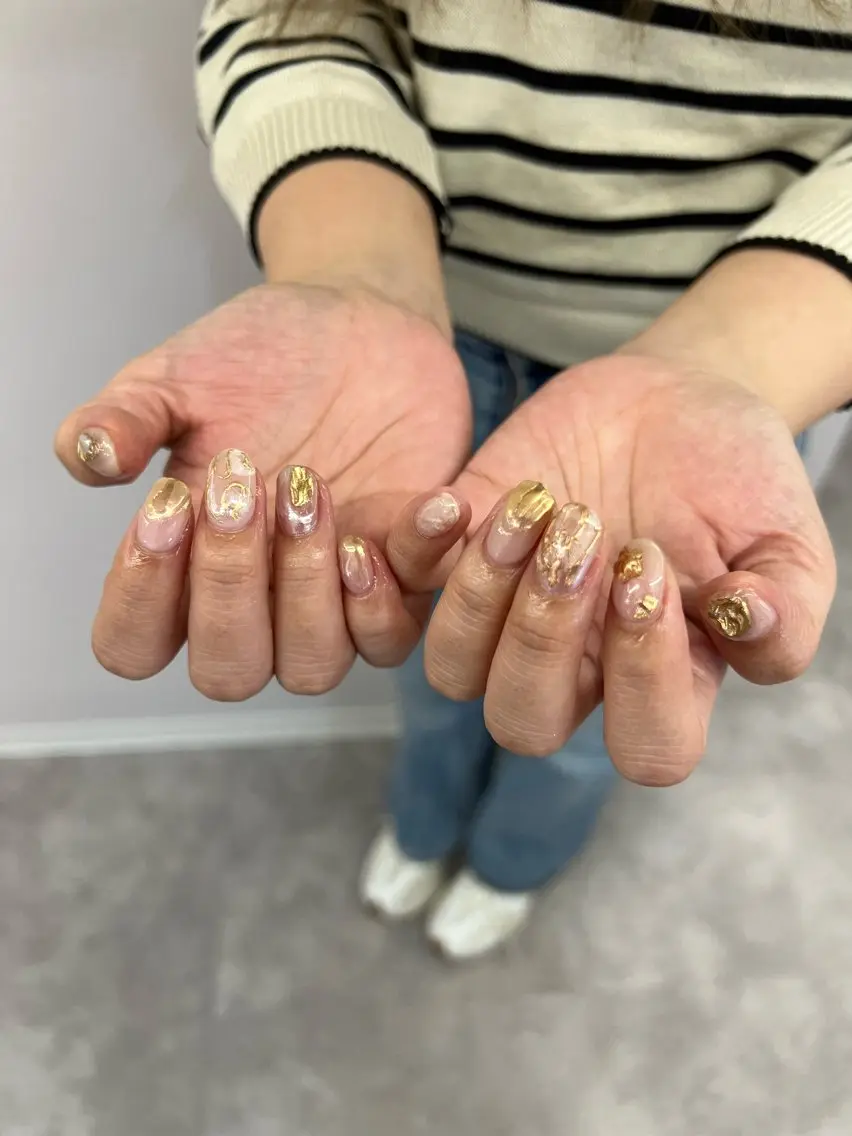 ネイル ジェルネイル 韓国ネイル ニュアンスネイル パラジェル シンプルネイル Bana_ Nailのネイルデザイン