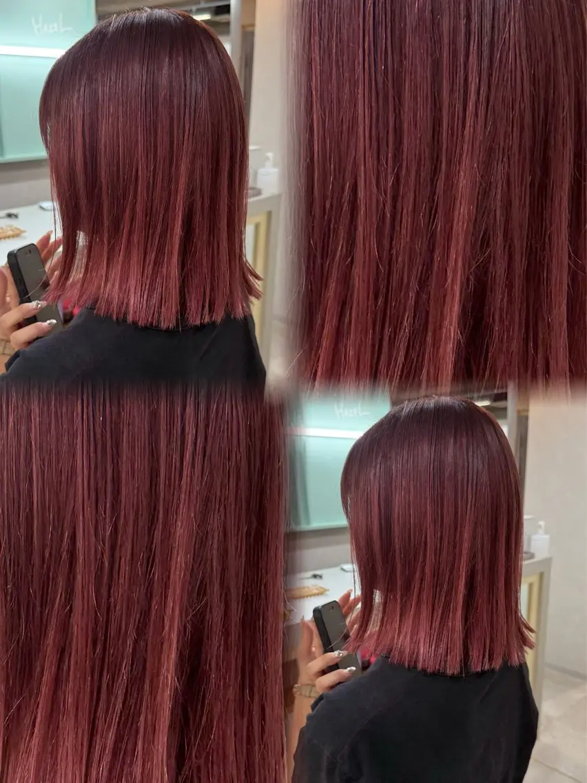 ミディアム トリートメント カット ヘアカラー トリートメント SHIORI/ ベージュカラー/ボブのヘアスタイル