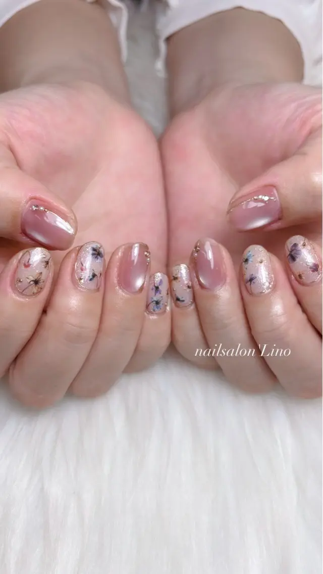 ネイル 春ネイル ハンドネイル Lino𓂃⟡.· Chizuruのネイルデザイン