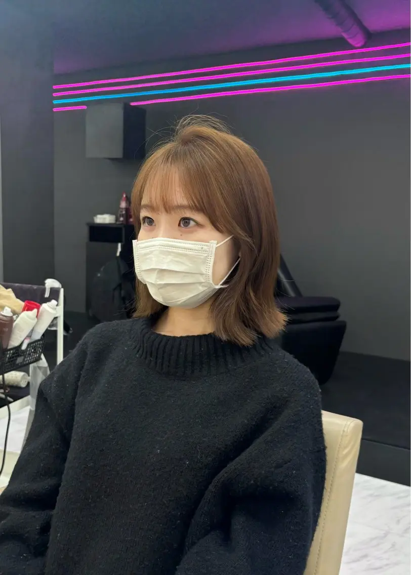 ミディアム カット 岡山 愛のヘアスタイル