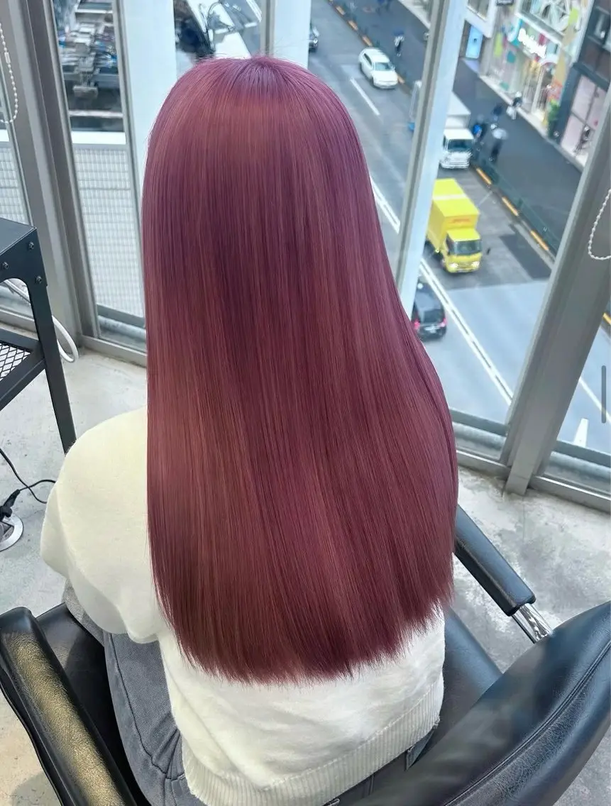 セミロング カラー ヘアアレンジ ヘアカラー 🎀ブリーチ×艶髪 🎀 ♡さや♡のヘアスタイル