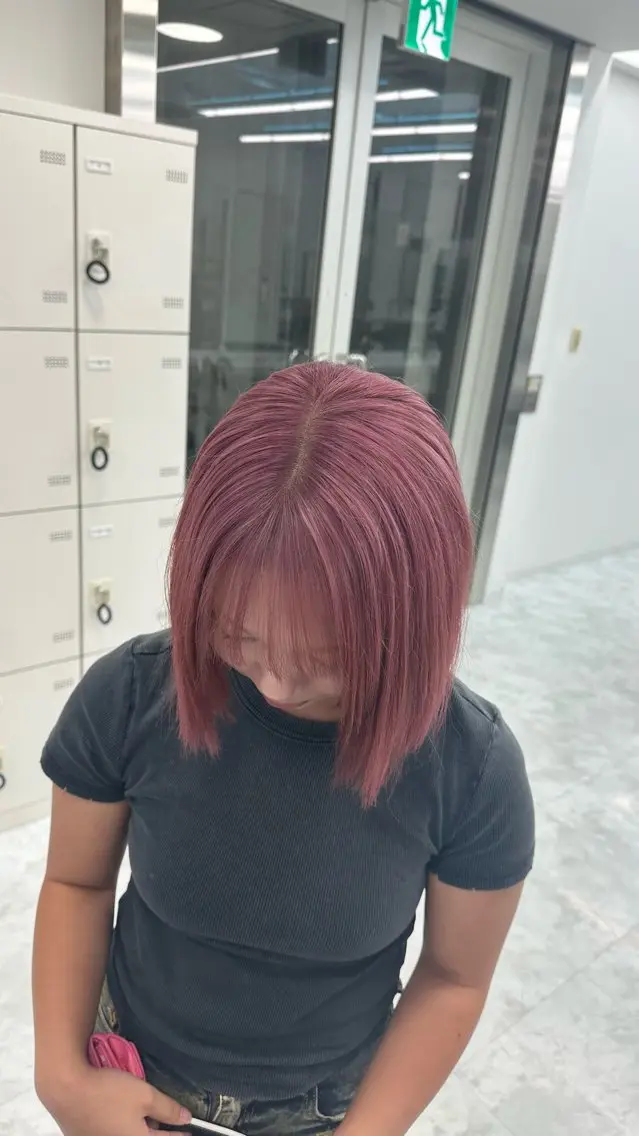 ミディアム カラー ヘアカラー トリートメント ヘッドスパ ヘアセット 似合わせstyle ❤︎misaki❤︎のヘアスタイル