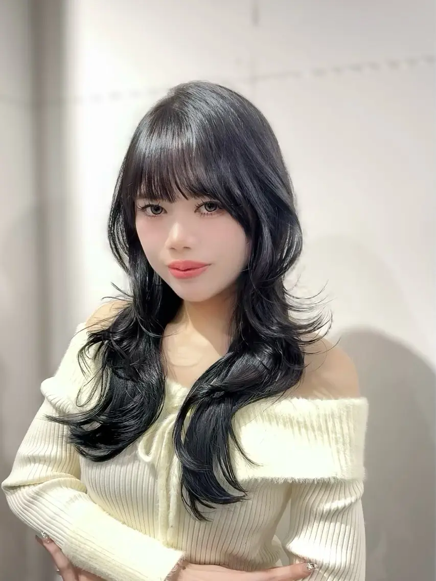 ロング くびれヘア くびれレイヤー レイヤーカット 小顔カット 永田竜一/ 先着モデル募集中のヘアスタイル