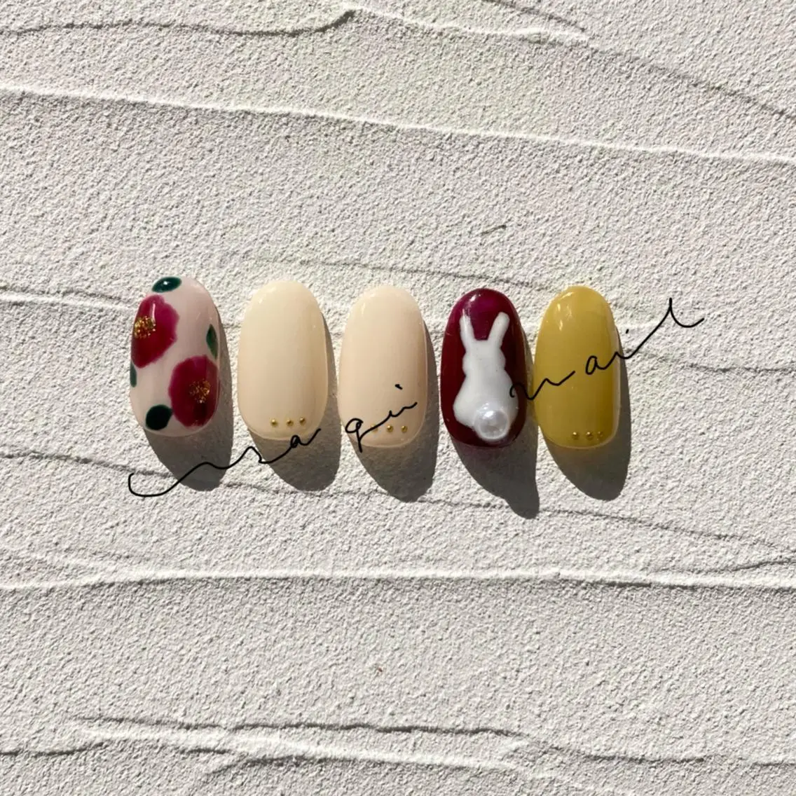 ネイル アートネイル ニュアンスネイル ショートネイル ハンドネイル usagi nailのネイルデザイン
