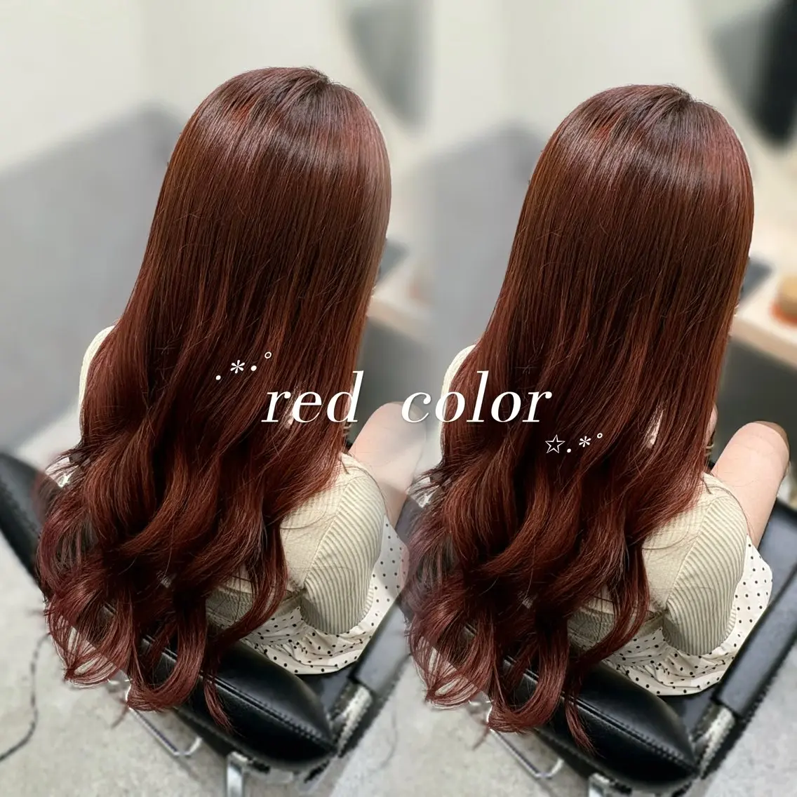 ロング カラー カット ヘアカラー トリートメント 𝜗𝜚cocoro 韓国𝜗𝜚のヘアスタイル