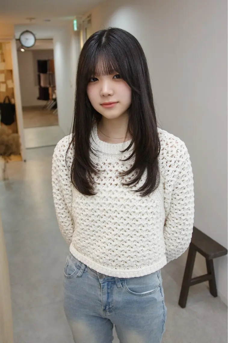 セミロング レイヤーカット カット 【韓国レイヤー特化 ハッシュカット】のヘアスタイル