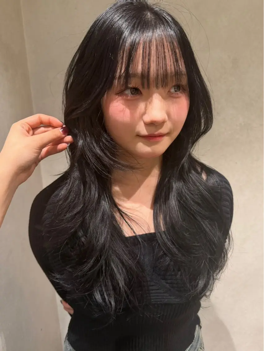 ロング レイヤーカット シャギー 下北沢ブリーチ 𝜗𝜚パーマ ANのその他イメージ