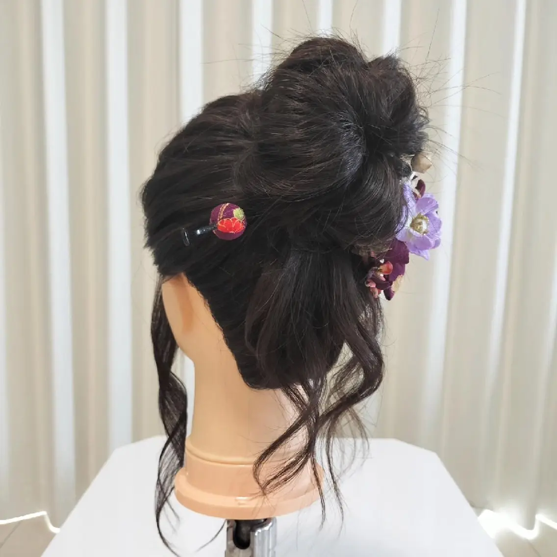 ヘアアレンジ ロング お団子ヘア 浴衣 vizz SAKIのヘアスタイル
