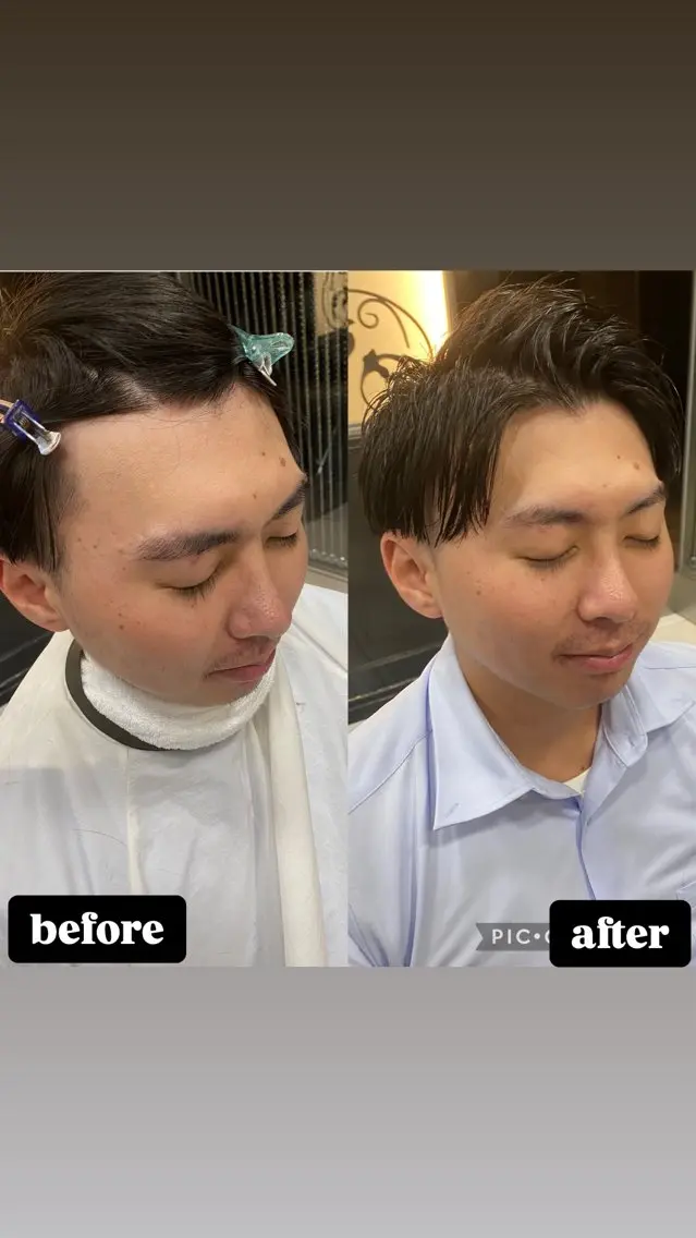 メンズ メンズパーマ カット ヘッドスパ グレージュ達人/赤み 消し/ブリーチ/岩崎のヘアスタイル