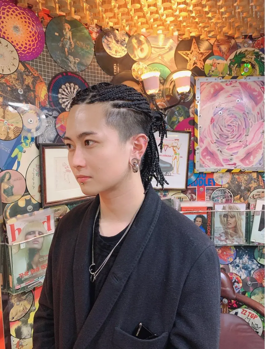 ロング カラー メンズ 🌈派手髪エクステ ブレイズ🌈ひろとのヘアスタイル