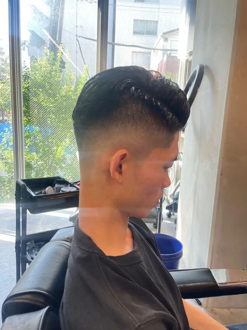 ショート メンズ 💈フェード× パーマ🔥松下💈のヘアスタイル